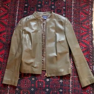 Olive Green Leather Jacket